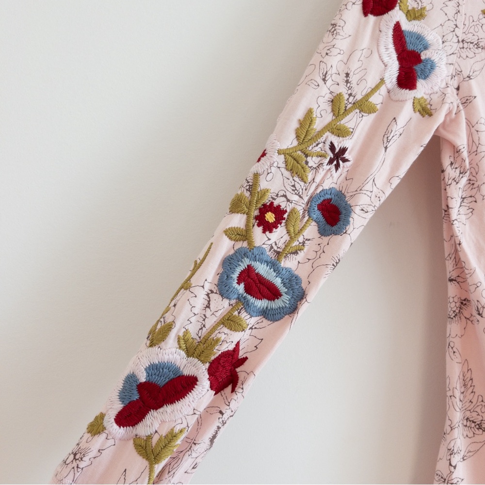 Sundance Pink Floral Embroidered Top - Picture 7 of 11